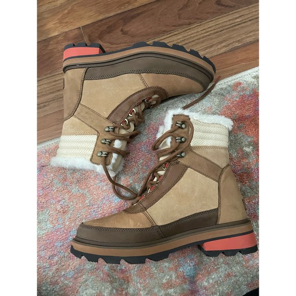 Sorel Womens Lennox Lace Cozy Waterproof Brown Boot Size 9 - Picture 4 of 8